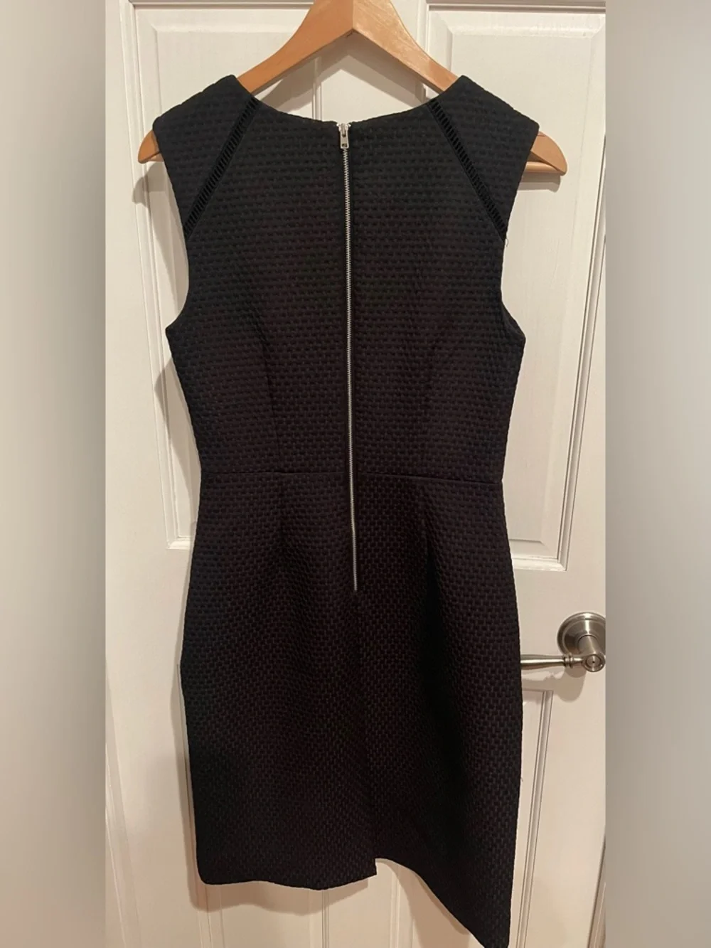 J. Crew Portfolio Black Textured Sleeveless Pencil Dress-Skirt 4